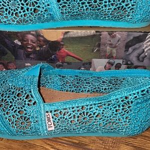 Toms Aqua Morocco Crochet